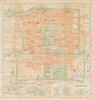 'Peking'. Beijing antique town city plan. China 1924 old map chart