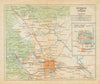 'Environs of Peking'. Beijing region antique map. China 1924 old