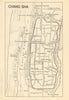 'Chang-sha'. Changsha antique town city sketch plan. China 1924 old map