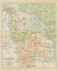 'Nanking'. Nanjing antique town city plan. China 1924 old map chart