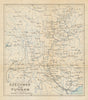 'Map of Yunnan & Szechwan Provinces'. Sichuan. Antique map. China 1924 old