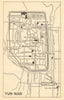 'Yunnan City'. Kunming antique town city sketch plan. China 1924 old map