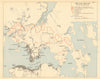 Japanese occupation of Hong Kong. Mainland, 8th -13th December 1941 1957 map