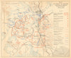 The Japanese assault on Singapore. 8th & 9th February 1942 1957 old map