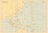 Strategic map of the Pacific 1941 1957 old vintage plan chart