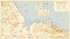 D-Day American assault area midnight 6 June 1944 Ohama Utah beaches 1962 map