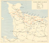 Operation Overlord. Normandy landings. Situation midnight 17 June 1944 1962 map