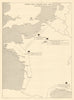 German Naval Command Group West, June 1944. France. Operation Overlord 1962 map