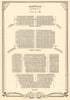Aldwych Theatre, London. Vintage seating plan 1953 old vintage print picture