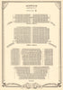 Aldwych Theatre, London. Vintage seating plan 1953 old vintage print picture