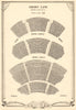 Drury Lane Theatre, Covent Garden, London. Vintage seating plan 1953 old print