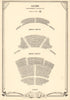Globe (now Gielgud) Theatre, Shaftesbury Avenue. Vintage seating plan 1953