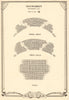 Haymarket Theatre (Theatre Royal), London. Vintage seating plan 1953 old print