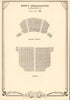 Kings Theatre, Hammersmith Road, London. Vintage seating plan 1953 old print