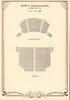 Kings Theatre, Hammersmith Road, London. Vintage seating plan 1953 old print
