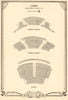 Lyric Theatre, Shaftesbury Avenue, London. Vintage seating plan 1953 old print