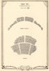 Old Vic Theatre, Waterloo Road, London. Vintage seating plan 1953 print