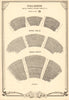Palladium Theatre, Oxford Circus, London. Vintage seating plan 1953 old print