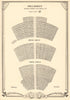 Piccadilly Theatre, Denman St, Picc. Circus, London. Vintage seating plan 1953