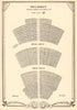 Piccadilly Theatre, Denman St, Picc. Circus, London. Vintage seating plan 1953