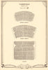 Vaudeville Theatre, Strand, London. Vintage seating plan 1953 old print