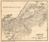 Jaffa / Tel Aviv antique town city plan. Yafo. Israel. SMALL 1912 old map