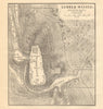 Masada fortress, Dead Sea. Israel. SMALL 1912 old antique map plan chart