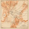 Plan of Petra. Jordan 1912 old antique vintage map chart