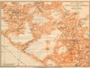 Environs of Mount Sinai and Mt. Serbal. Egypt 1912 old antique map plan chart