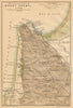 North part of Mount Carmel. Haifa environs. Atlit. Israel 1912 old antique map