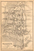 Nazareth / an-Nasira antique town city plan. Israel 1912 old map chart
