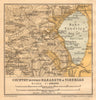 Country between Nazareth & Tiberias. Sea of Galilee. Israel. SMALL 1912 map