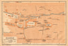 Damascus centre antique town city plan. Syria 1912 old map chart
