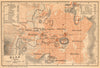 Aleppo / Halab antique town city plan. Syria 1912 old map chart