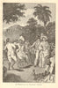 A Festival in Slavery Days, NASSAU, BAHAMAS 1891 old antique print picture