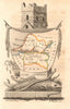 CLARE & LIMERICK antique county map by PERROT. Munster 1824 old