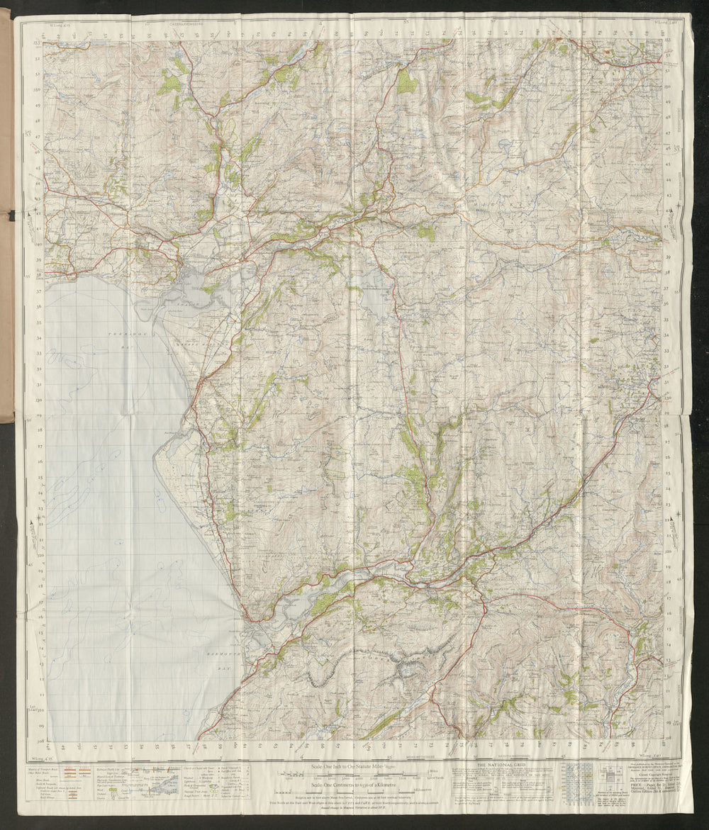 Dolgelly Sheet 116 Dollgellau Snowdonia Barmouth ORDNANCE SURVEY 1947 old map
