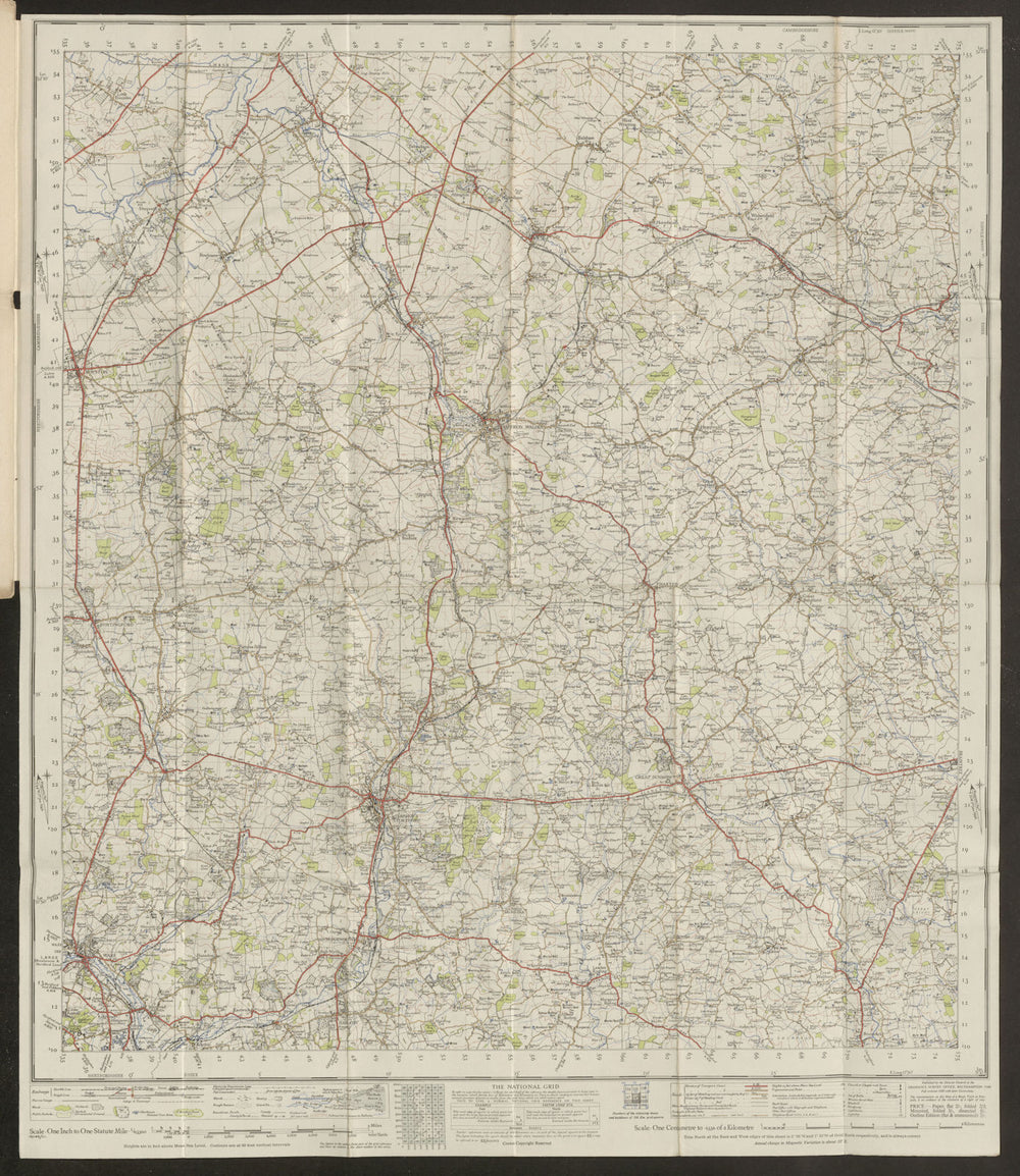 Saffron Walden Sheet 148 Royston Bishop's Stortford ORDNANCE SURVEY 1946 map