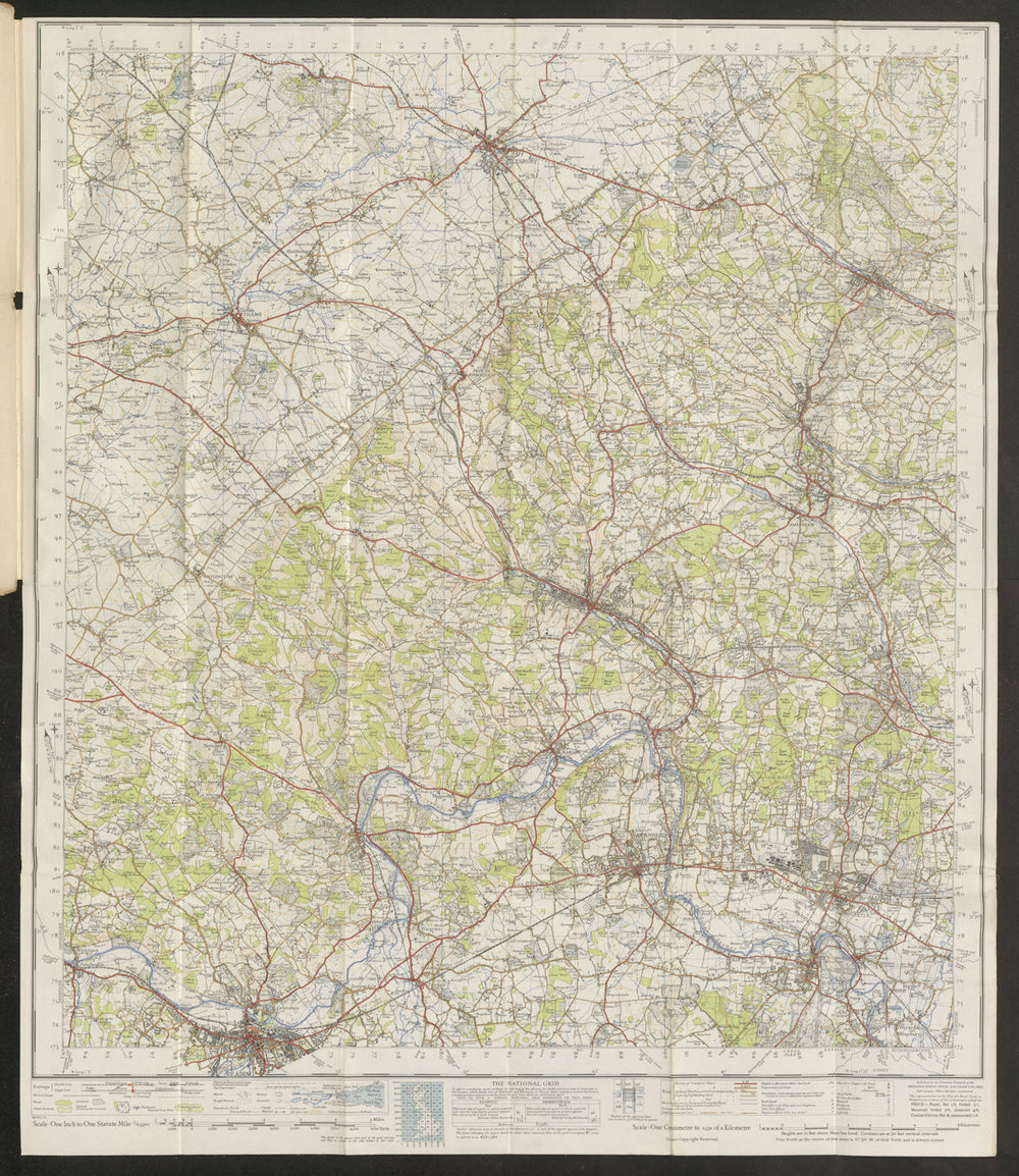 Chilterns Sheet 159 Thames Valley Aylesbury Reading ORDNANCE SURVEY 1945 map