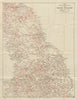 No.4 Clear Road Map of Northern England. GEOGRAPHIA c1935 old vintage