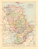COUNTY ANTRIM. Antique county map. Ulster Belfast Lisburn. BARTHOLOMEW 1886