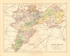 KINGS COUNTY (OFFALY) . Antique county map. Leinster. Ireland. BARTHOLOMEW 1886