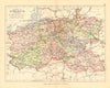 COUNTY LIMERICK. Antique county map. Munster. Ireland. BARTHOLOMEW 1886