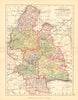 COUNTY TIPPERARY. Antique county map. Munster. Ireland. BARTHOLOMEW 1886