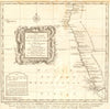 'Coste Occidentale d’Afrique'. Namibia South Africa BELLIN/SCHLEY 1747 old map