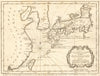 Isles du Japon & presqu’Isle de Corée. Japan Korea China BELLIN/SCHLEY 1747 map