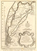 'Cours de la Rivière du Sénégal' Senegal River 1st sheet. BELLIN/SCHLEY 1747 map