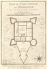 Fort Anglois, Dickscove. Dixcove Metal Cross Pokesu Ghana BELLIN/SCHLEY 1748 map