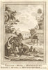 'Village & Hutes des Hottentots'. Southern Africa. Khoikhoi village. SCHLEY 1748
