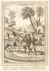 Southern Africa. Hottentot / Khoikhoi corn threshing method. SCHLEY 1748 print